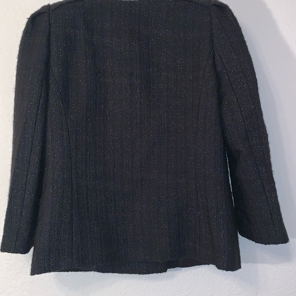 Ann Taylor Black and Gold Moto Blazer Sz 8 - Picture 5 of 6
